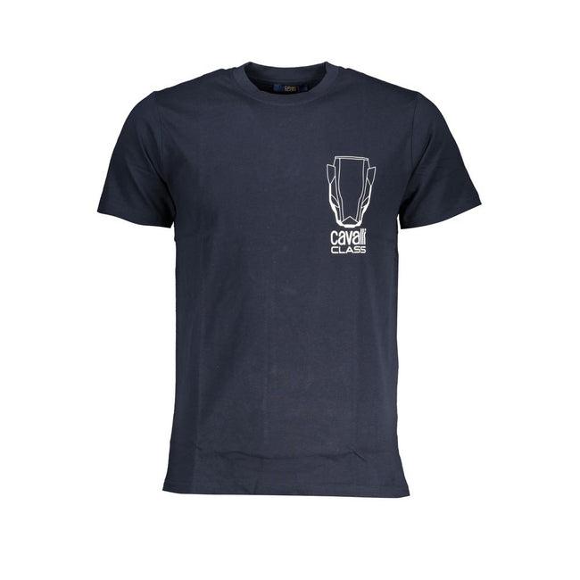 Cavalli Class Blu Baumwoll-T-Shirt für Herren