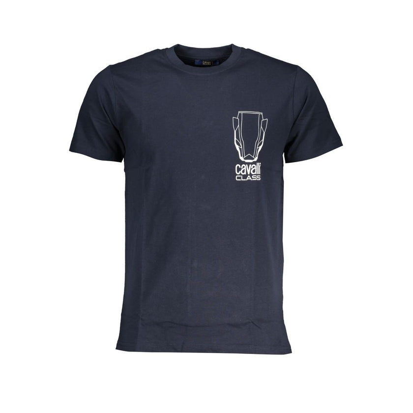 Cavalli Class Blu Baumwoll-T-Shirt für Herren