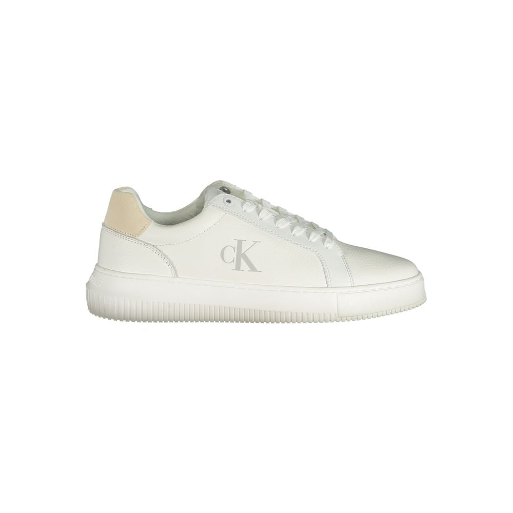 Calvin Klein Men's White Polyurethane Sneakers