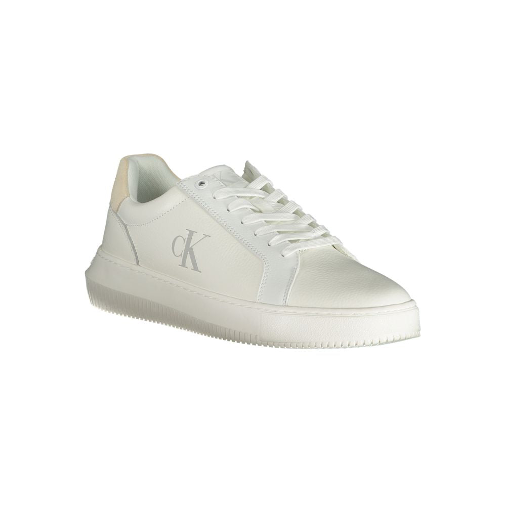 Calvin Klein Men's White Polyurethane Sneakers