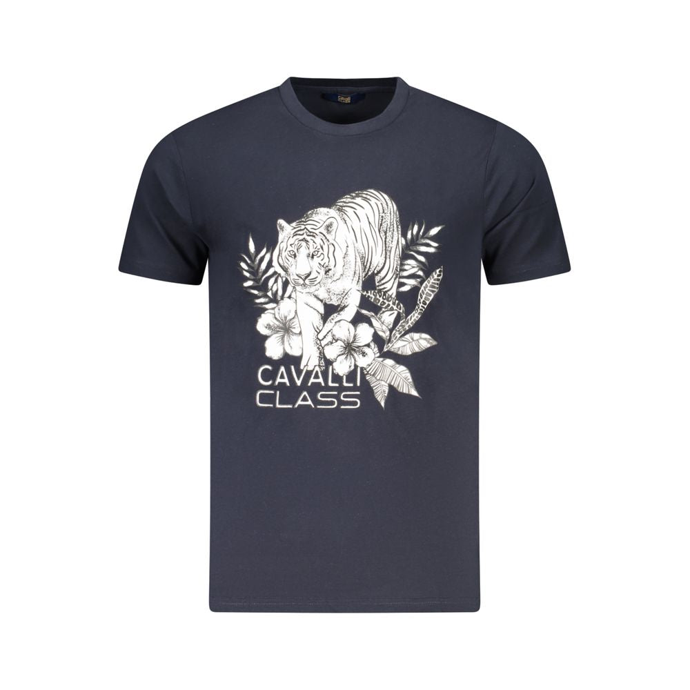 Cavalli Class Men's Blue Cotton T-Shirt