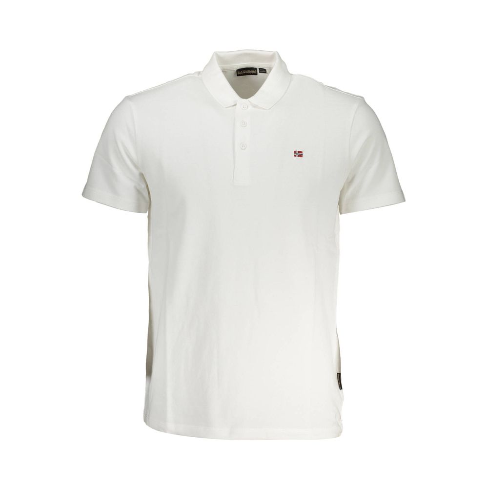 Napapijri Baumwoll-Poloshirt in Weiß