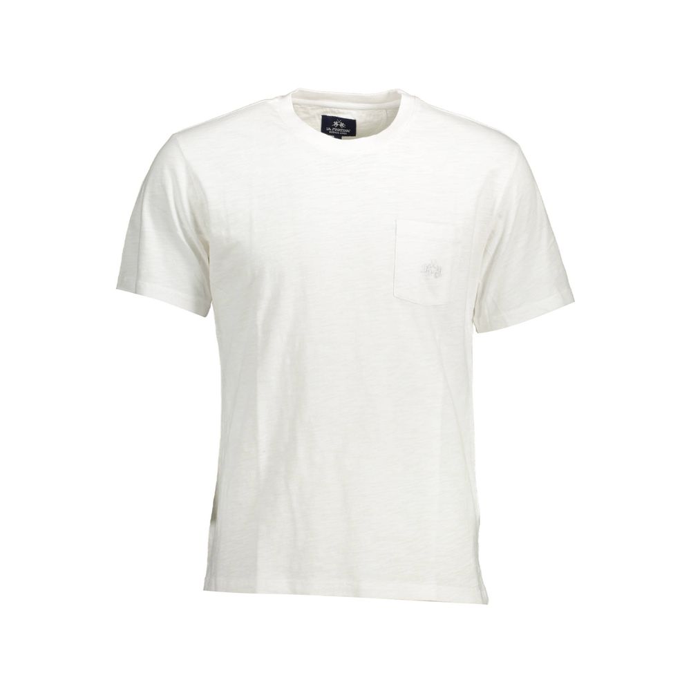 La Martina Bianco Baumwoll-T-Shirt für Herren