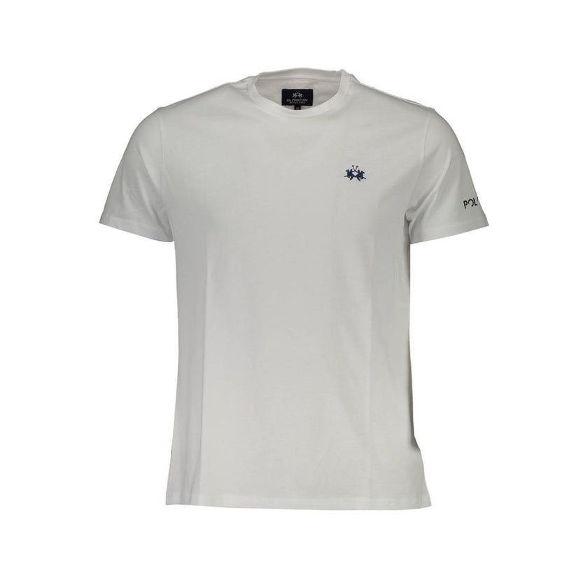 La Martina Weißes Herren-T-Shirt aus Baumwolle