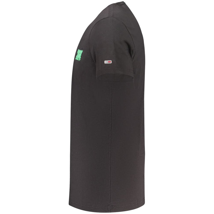 Tommy Hilfiger Schwarzes Baumwoll-T-Shirt für Herren
