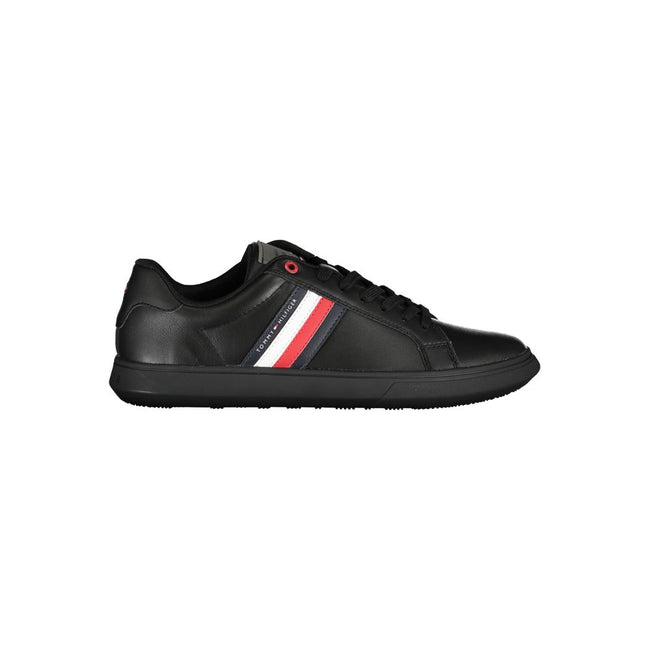 Tommy Hilfiger Schwarzer Leder Herren Sneaker