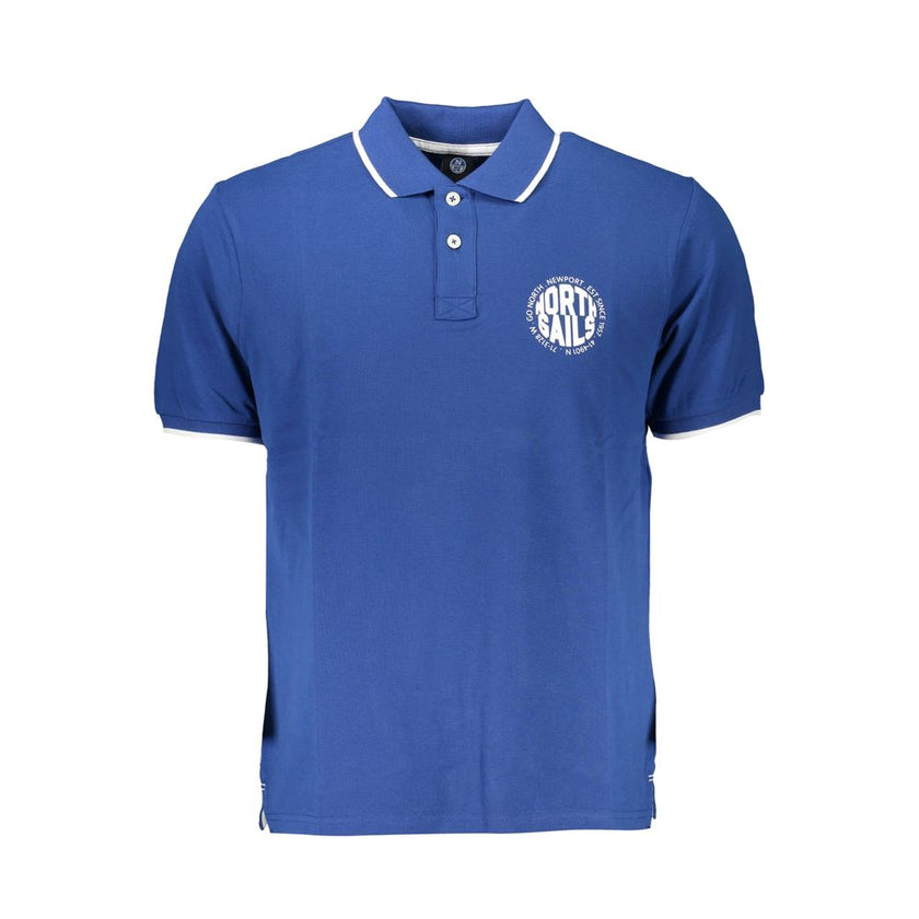 North Sails Blaues Baumwoll-Poloshirt