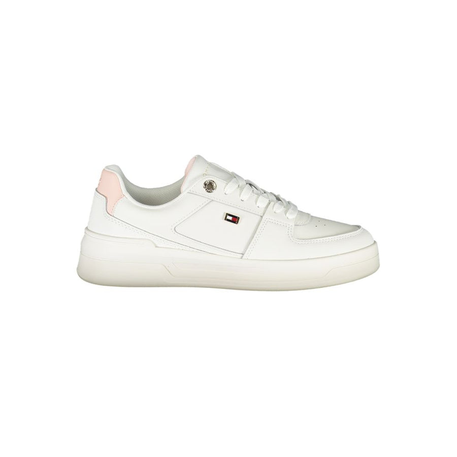 Tommy Hilfiger Women's White Leather Sneakers
