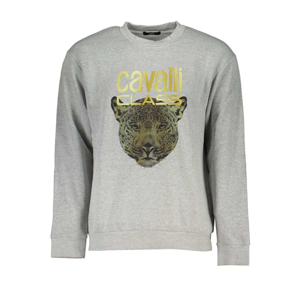 Cavalli Class Men's Grey Cotton Sweater