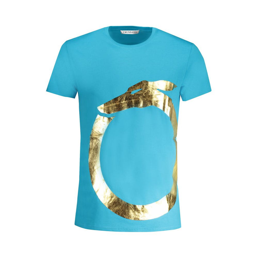 Trussardi Azzurro Baumwoll-T-Shirt für Herren