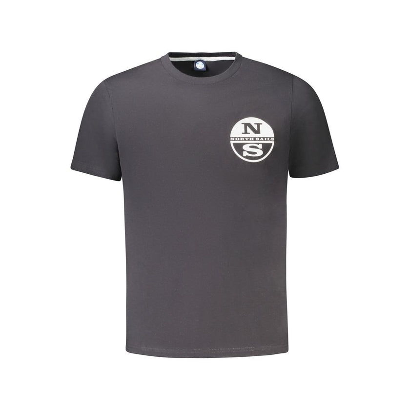 North Sails Schwarzes Baumwoll-T-Shirt für Herren