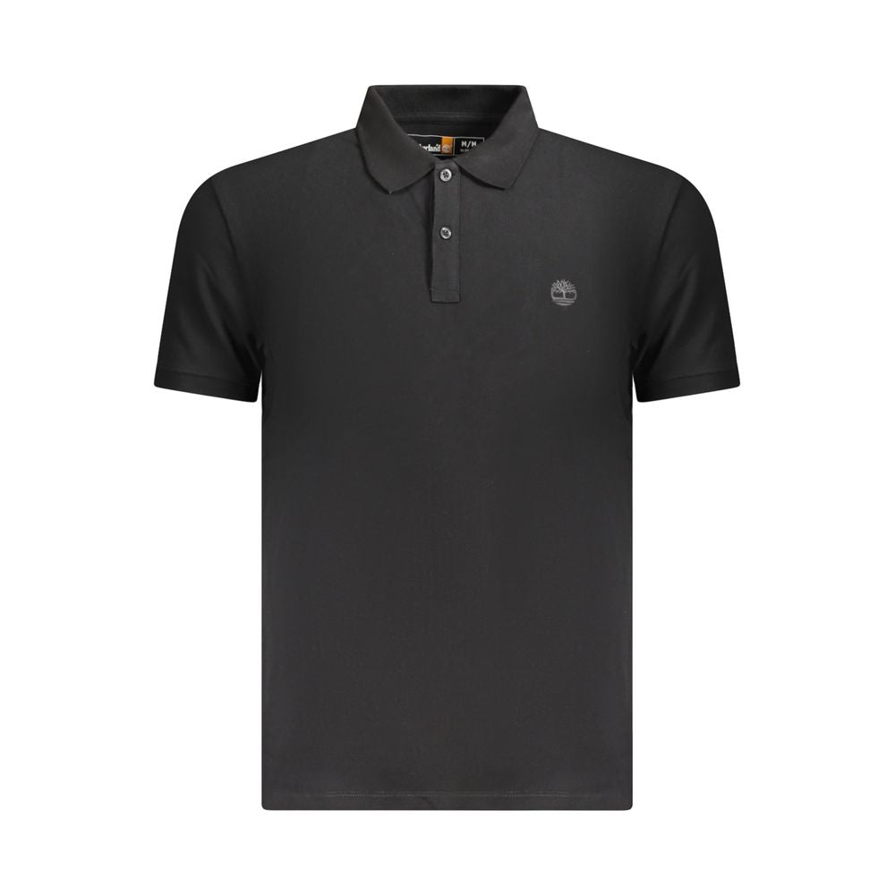 Timberland Men's Black Cotton Polo Shirt