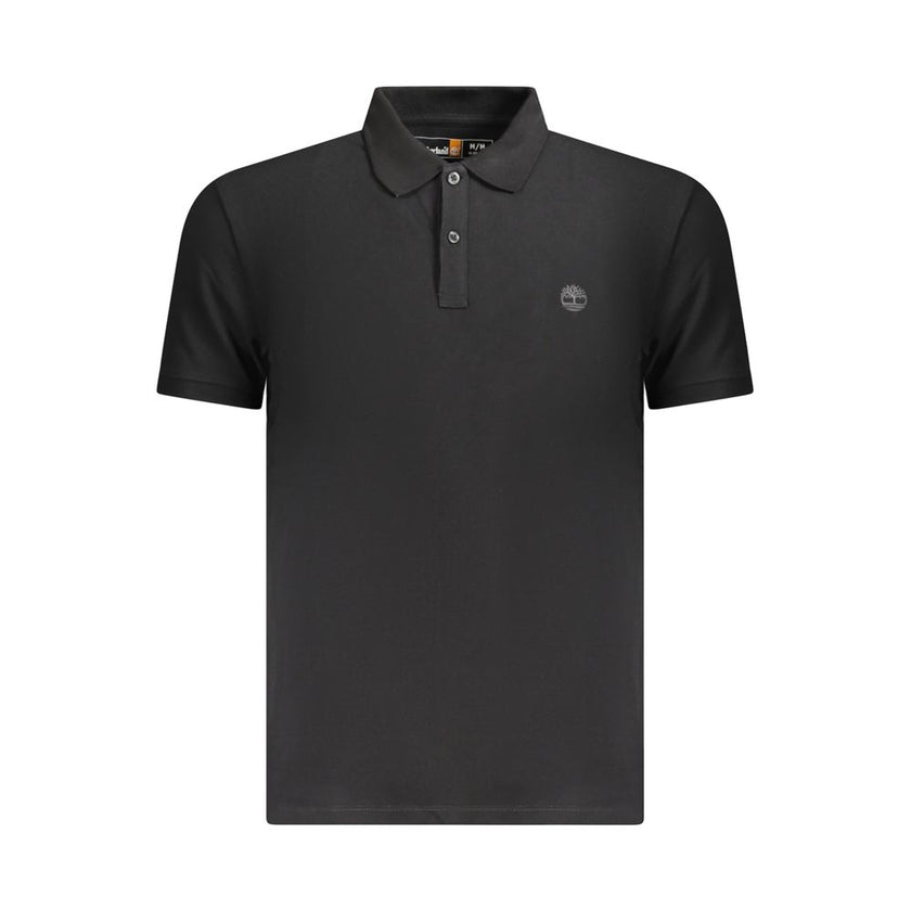 Timberland Schwarzes Herren-Poloshirt aus Baumwolle