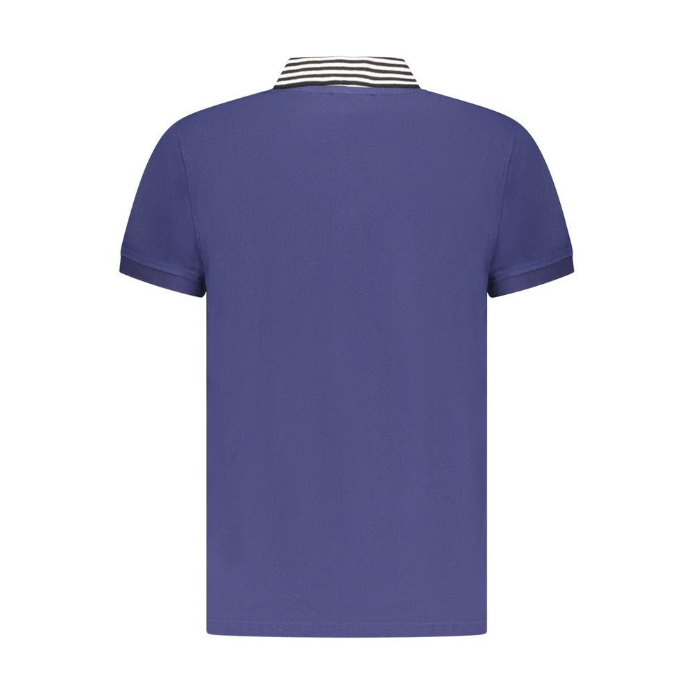 Cavalli Class Blue Cotton Men's Polo Shirt
