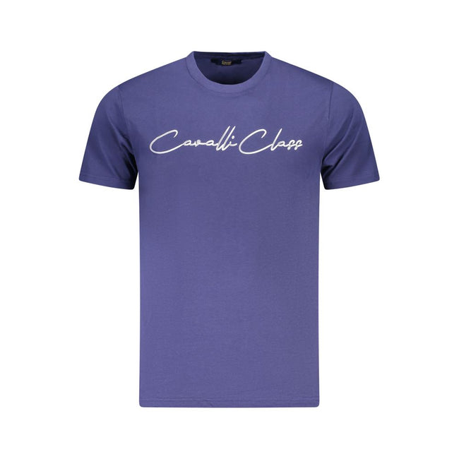 Cavalli Class Blu Baumwoll-T-Shirt für Herren