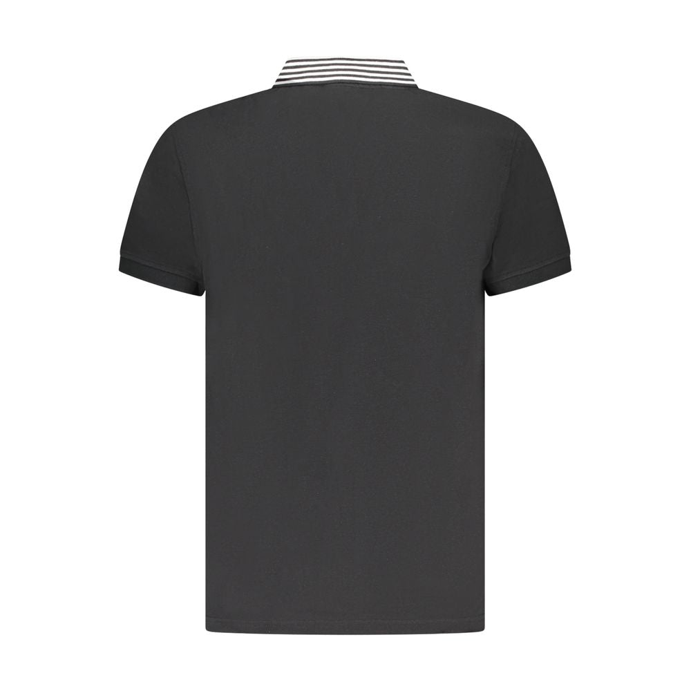 Cavalli Class Men's Black Cotton Polo Shirt