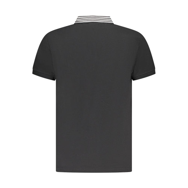 Cavalli Class Schwarzes Herren-Poloshirt aus Baumwolle