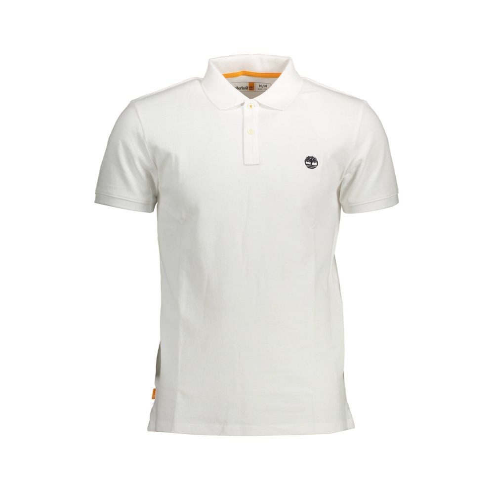 Timberland Men's White Cotton Polo Shirt