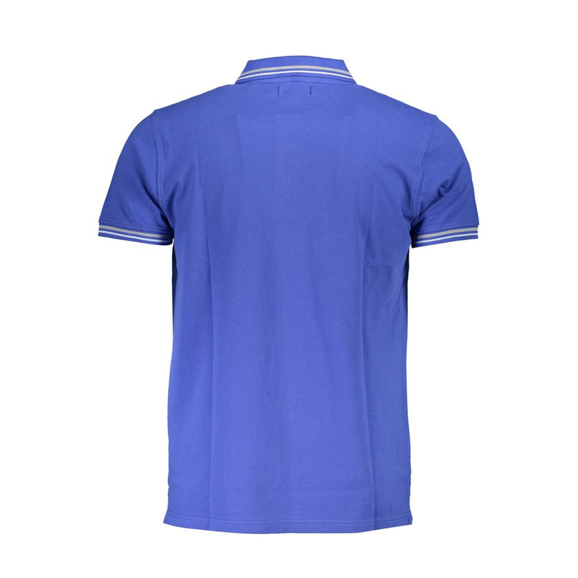 Cavalli Class Blu Cotton Herren Poloshirt