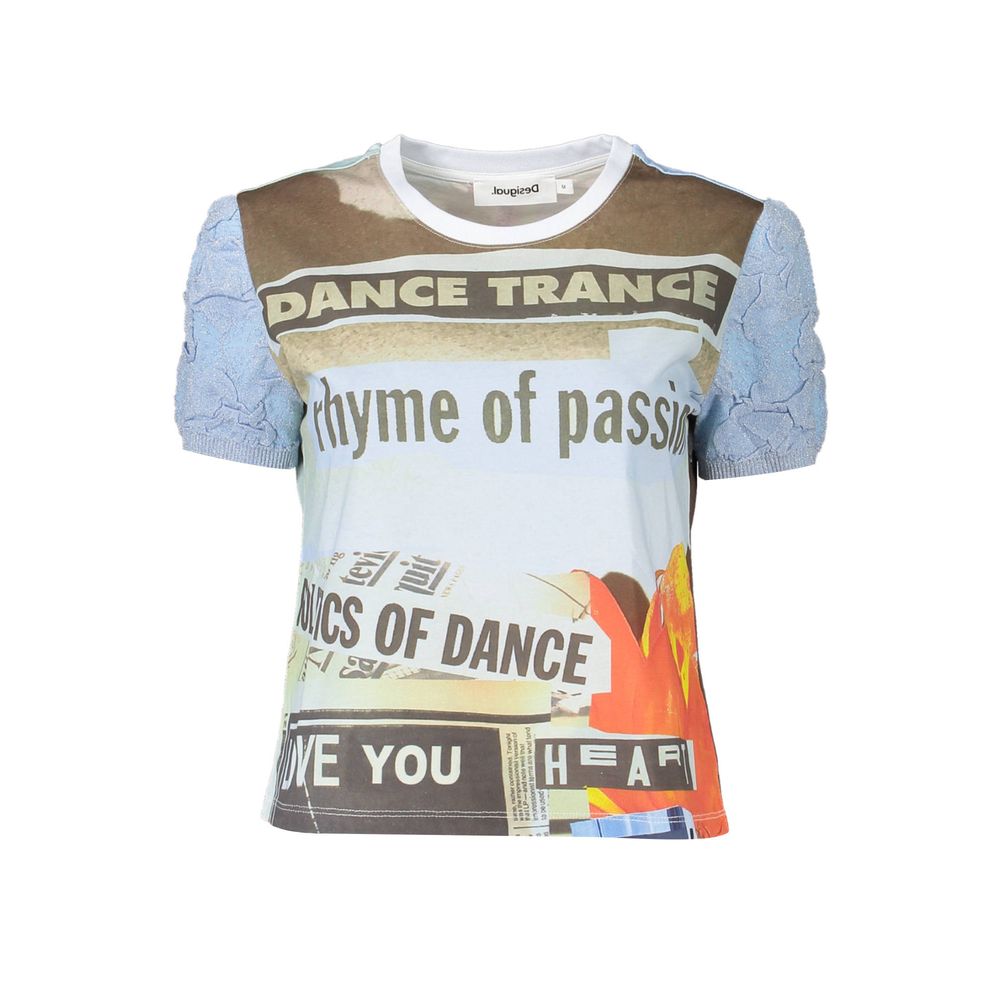 Desigual Azure Cotton T-Shirt for Women