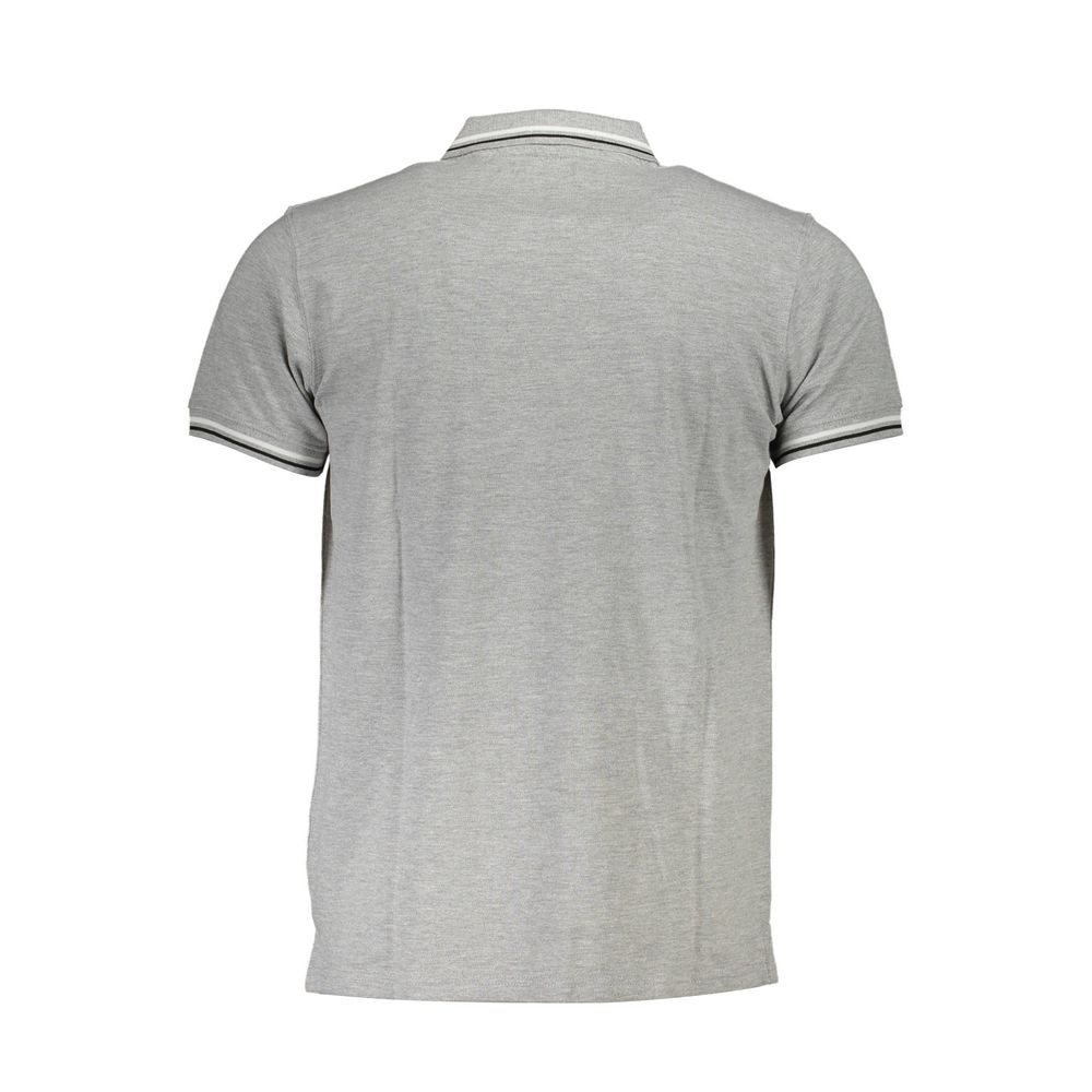 Cavalli Class Grey Cotton Men's Polo Shirt