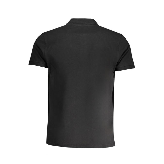 Cavalli Class Schwarzes Herren-Poloshirt aus Baumwolle