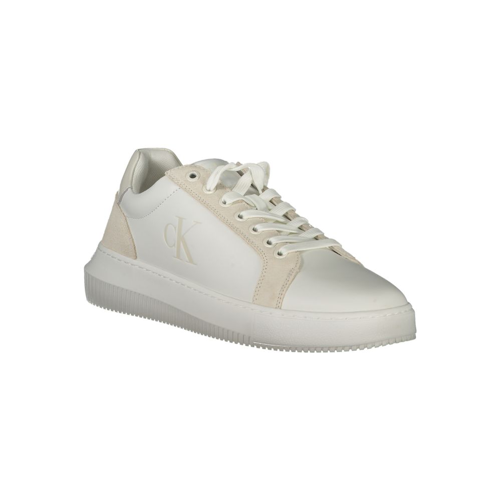 Calvin Klein Men's White Polyurethane Sneaker