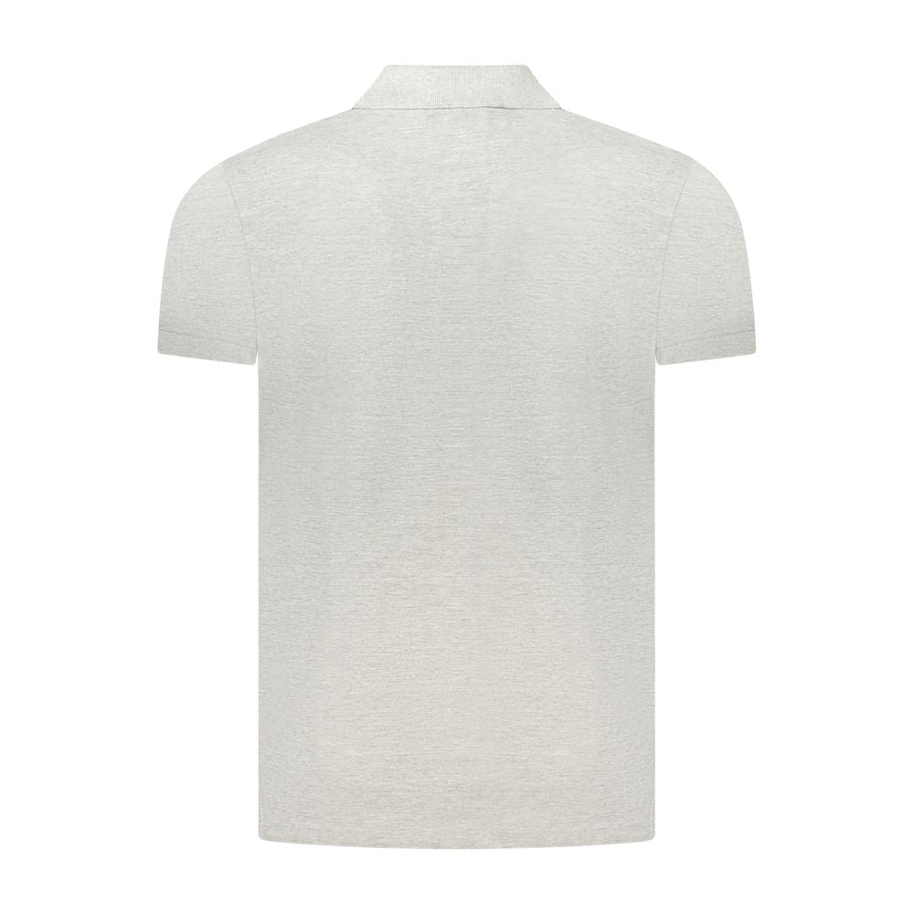 Cavalli Class Grey Cotton Polo Shirt