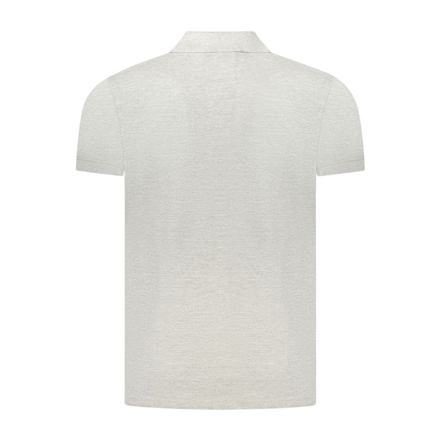Cavalli Class Grey Cotton Polo Shirt