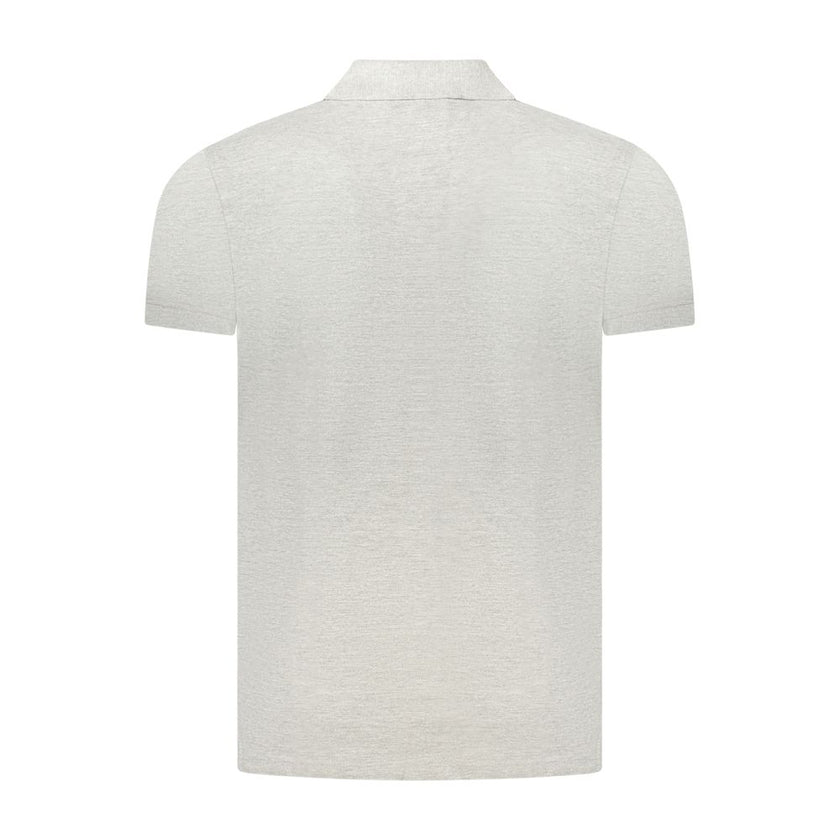 Cavalli Class Graues Baumwoll-Poloshirt