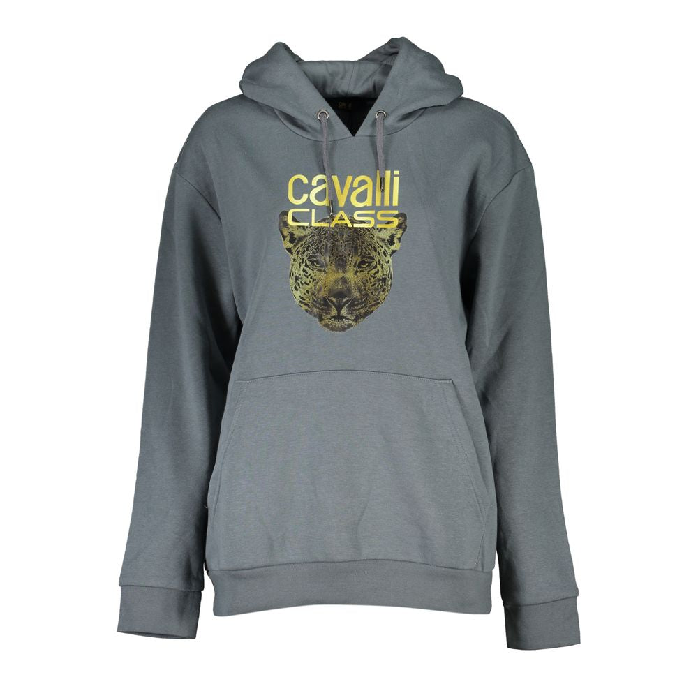 Cavalli Class Grey Cotton Sweatshirt