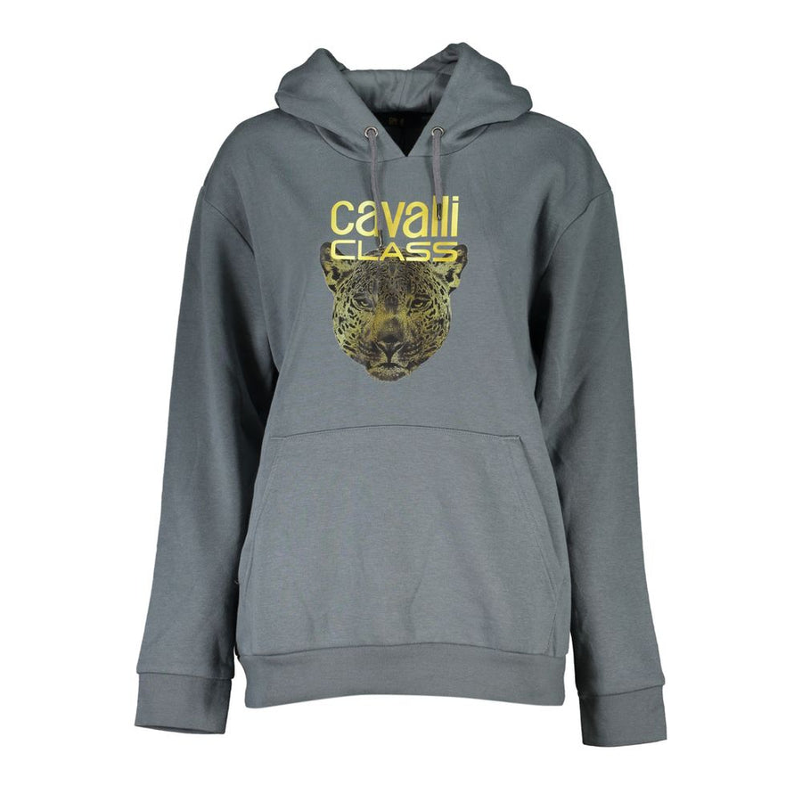 Cavalli Class Grey Cotton Sweatshirt
