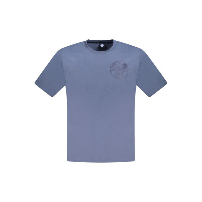 North Sails Blu Baumwoll-T-Shirt für Herren