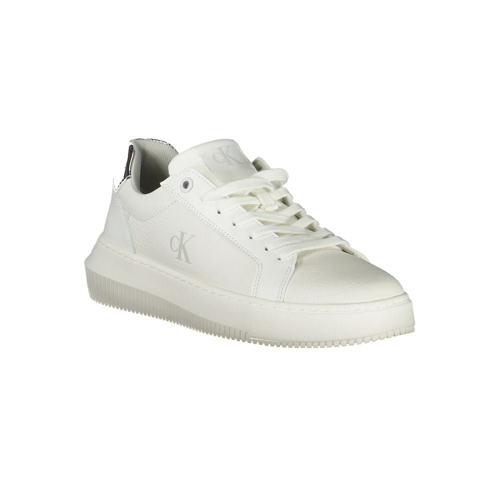 Calvin Klein White Polyester Low-Top Sneakers