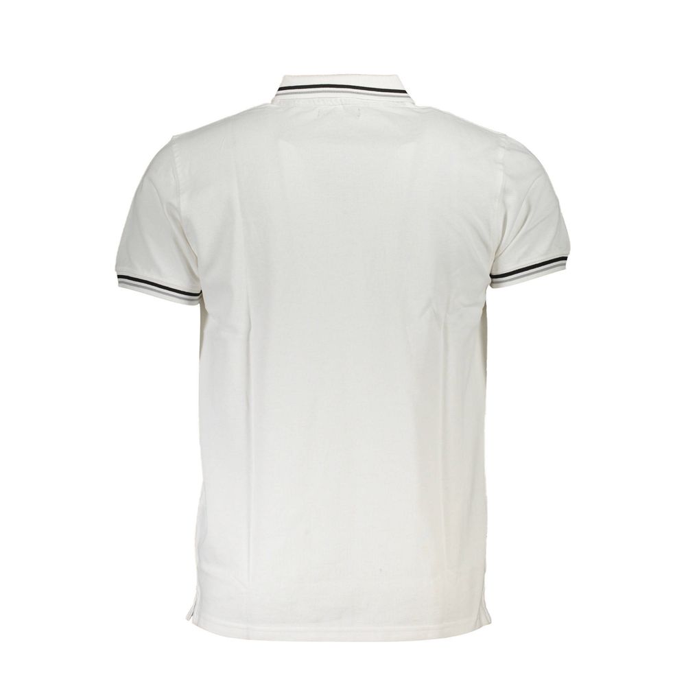 Cavalli Class Men's White Cotton Polo Shirt