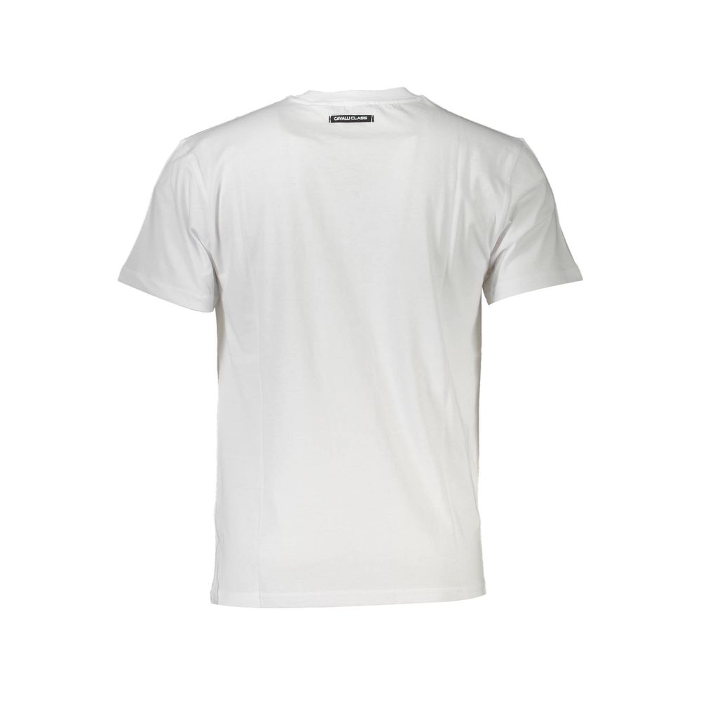Cavalli Class Men's White Cotton T-Shirt