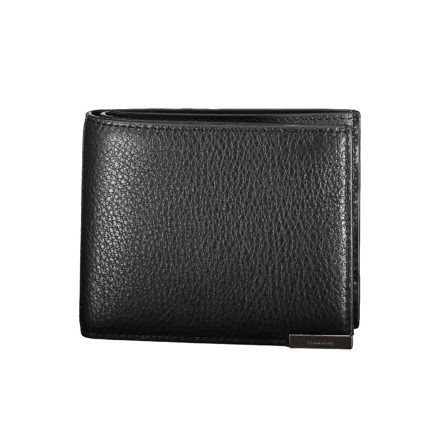 Calvin Klein Schwarzes Leder Portemonnaie