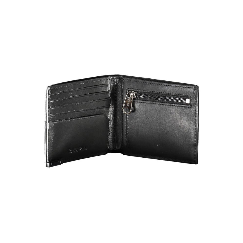 Calvin Klein Schwarzes Leder Portemonnaie