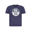 North Sails Blu Baumwoll-T-Shirt für Herren