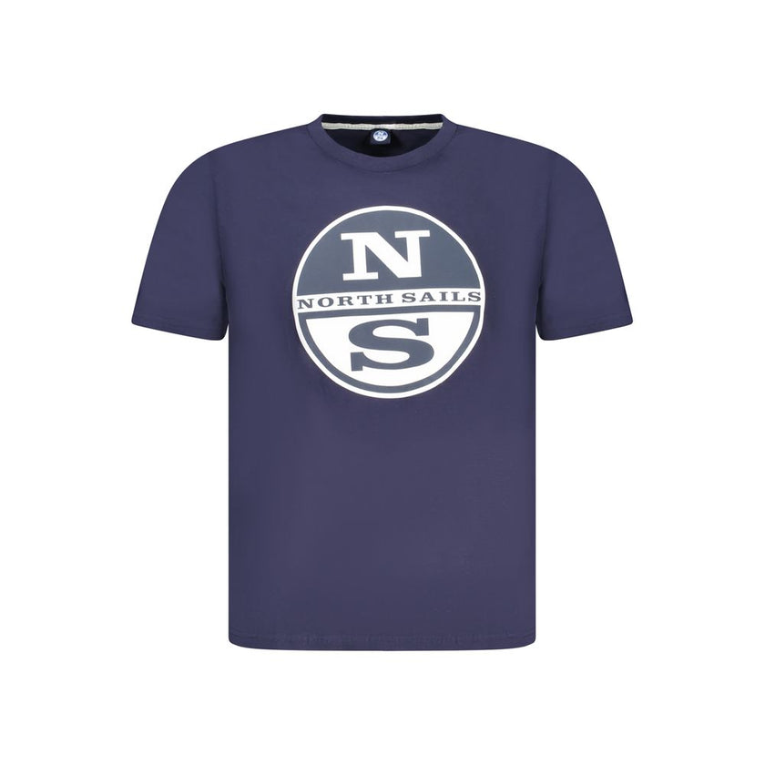 North Sails Blu Baumwoll-T-Shirt für Herren