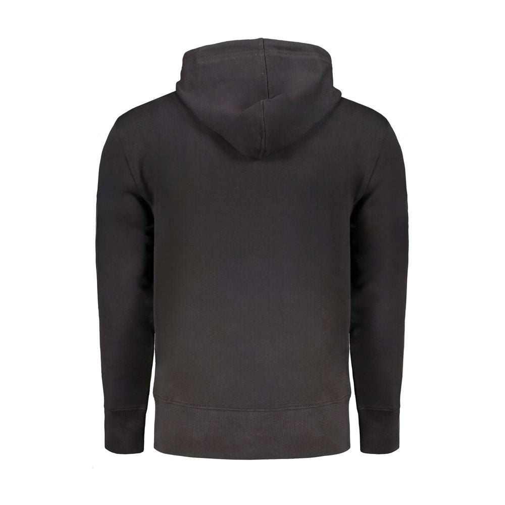 Calvin Klein Men's Black Cotton Hoodie with Pouch Pocket