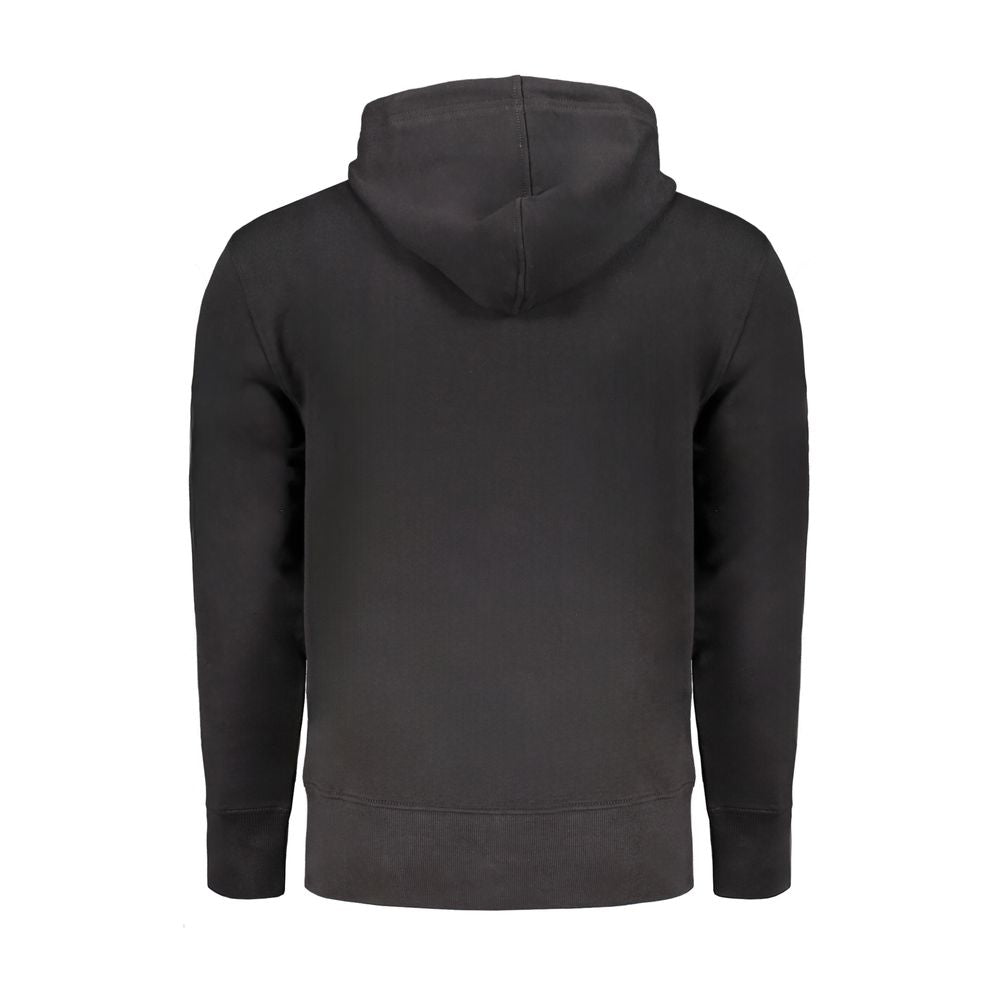 Calvin Klein Schwarzer Baumwollpullover für Männer mit Kapuze und zentralen Taschen