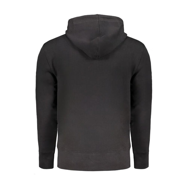 Calvin Klein Schwarzer Baumwollpullover für Männer mit Kapuze und zentralen Taschen
