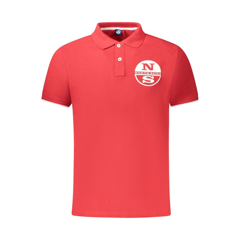 North Sails Rotes Baumwoll-Poloshirt für Herren