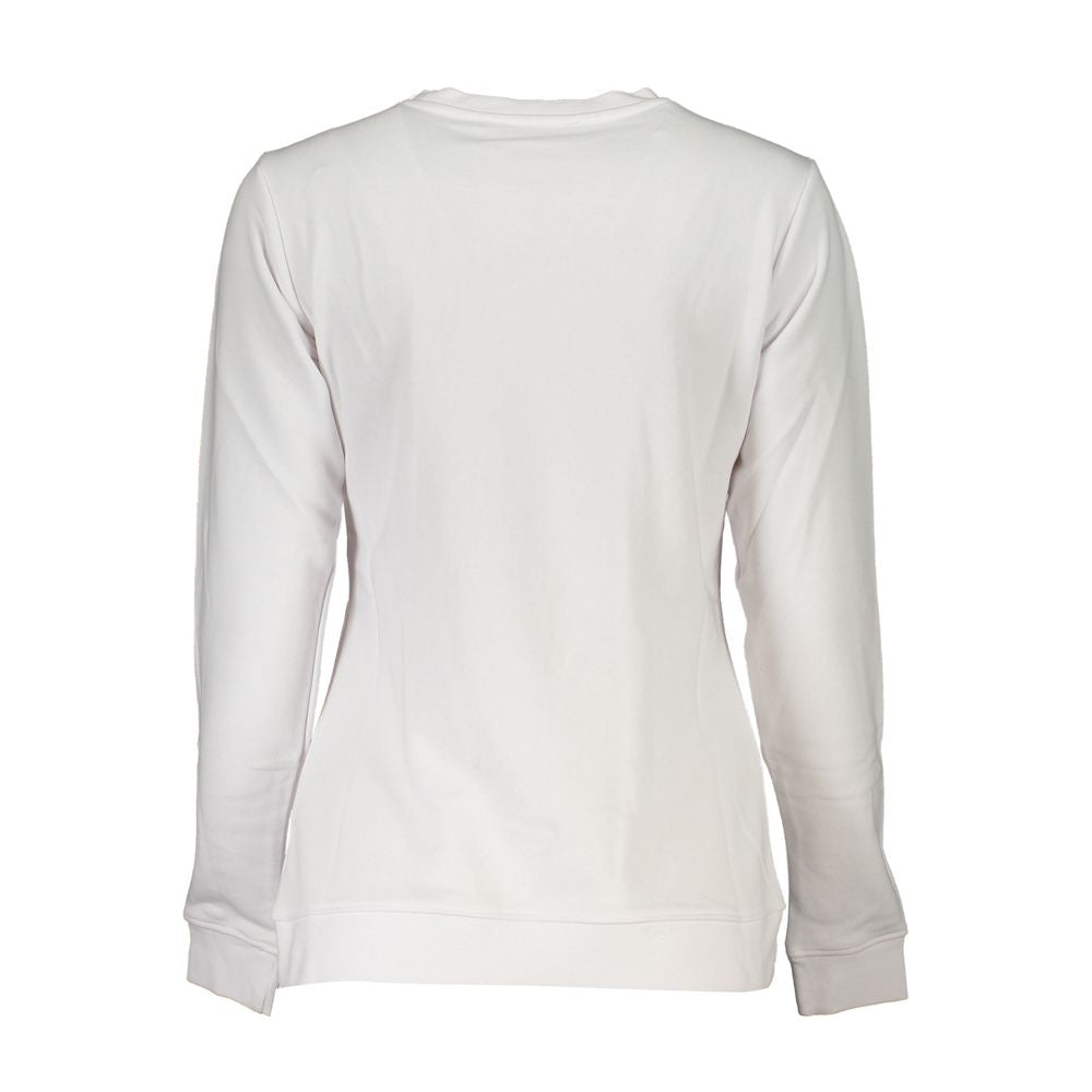 Cavalli Class Weißes Sweatshirt aus Baumwolle für Damen