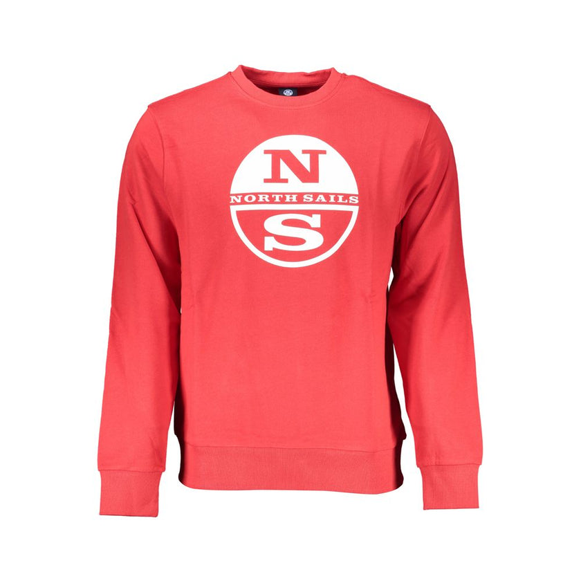 North Sails Rotes Baumwoll-Sweatshirt für Herren