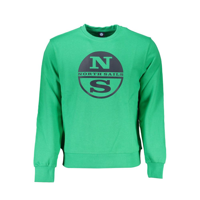 North Sails Grüner Herrenpullover aus Baumwolle