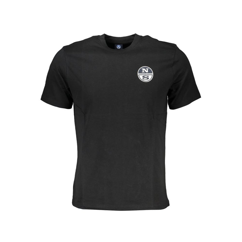 North Sails Schwarzes Baumwoll-T-Shirt für Herren