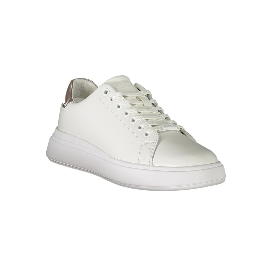 Calvin Klein Women's White Leather Trainers