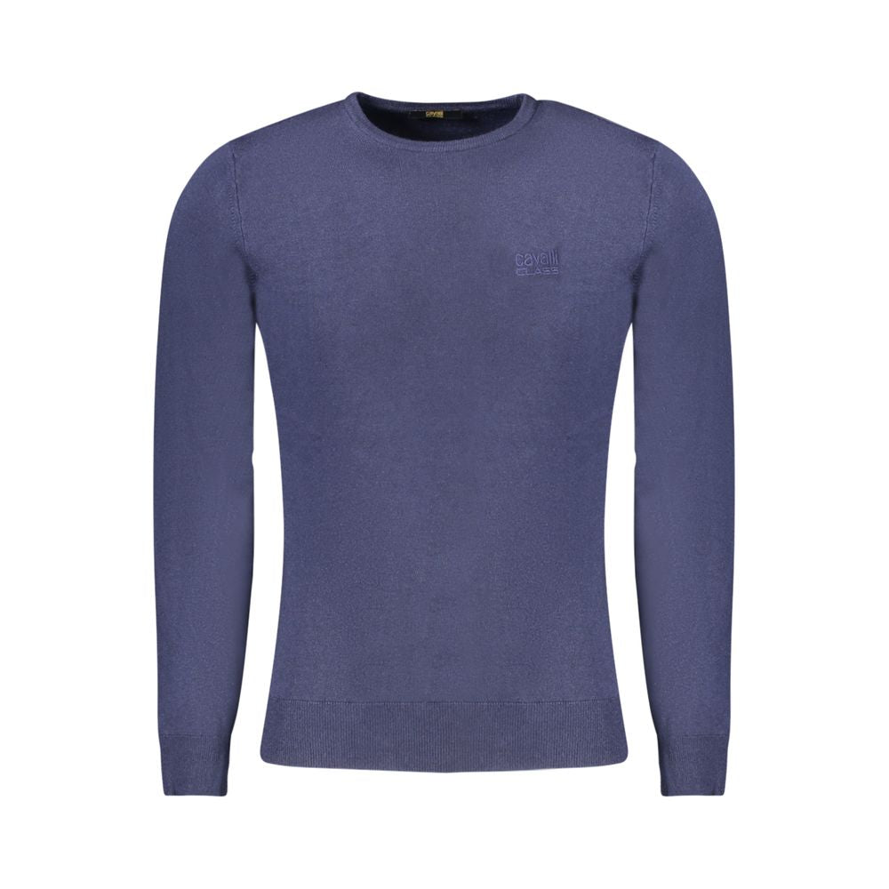 Cavalli Class Blue Nylon Pullover